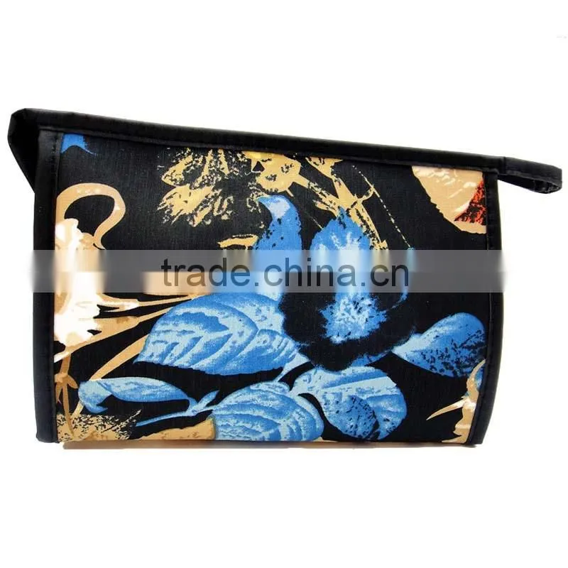 Travel Zipper Flower Printing Fashion Cosmetic Bag Products Large Makeup Bag