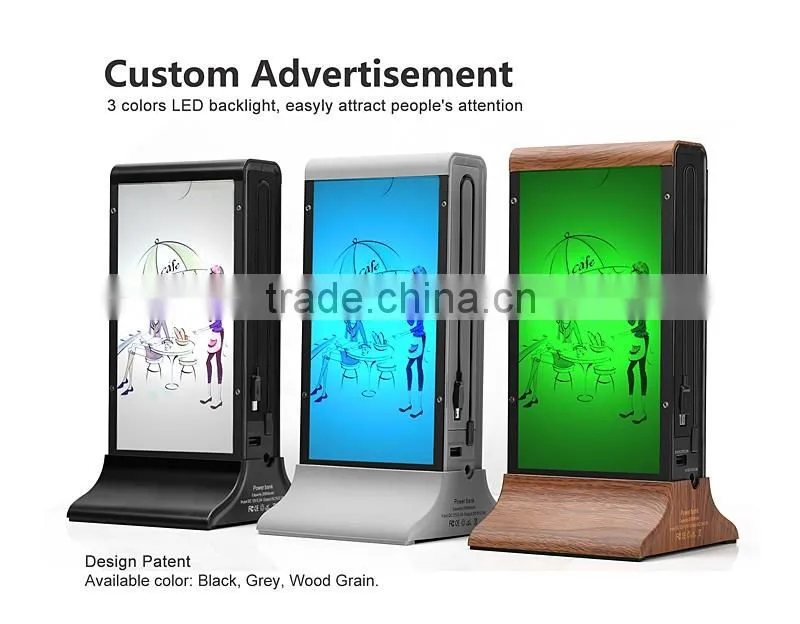 Restaurant or coffee shop menu 50000mah power bank with LED light