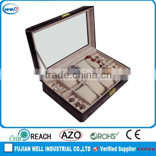free sample pu leather luxury cufflink box