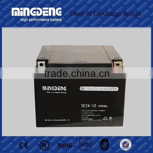 Gel Electric solar light battery 12v 24 battery