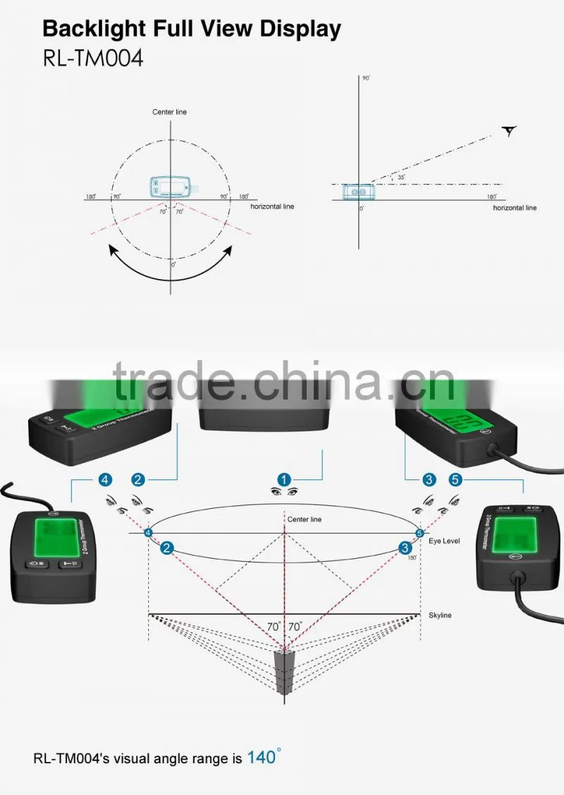 Digital LCD Engine Thermometer Temperature Meter