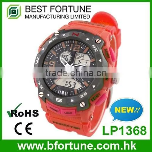 LP1370 2016 new fashion red plastic 3 atm china digital watches