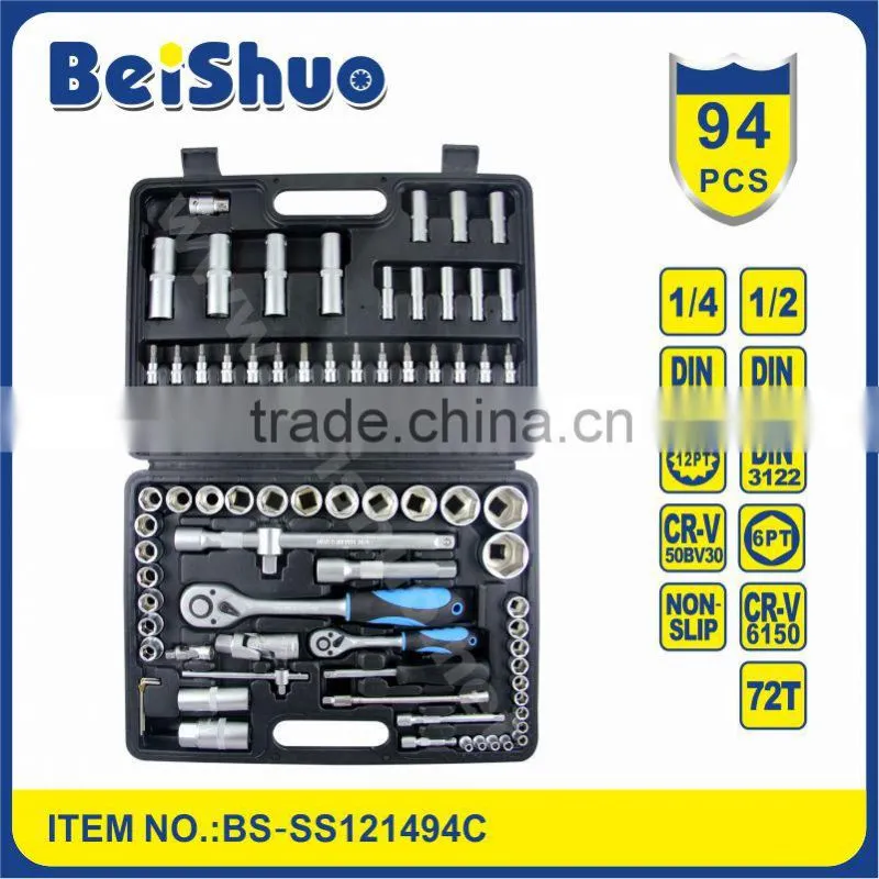 high quality America 94 pieces Chrome Vanadium Steel hand tools