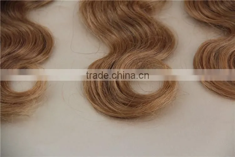 Grade 7a ombre Brazilian virgin hair packaging 100% remy human hair weave two tone color hair bundles
