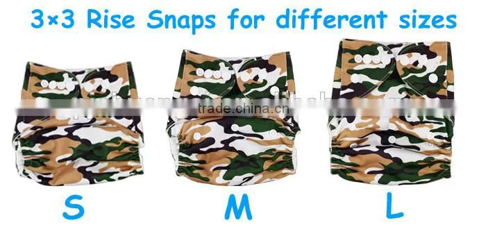 AnAnBaby Waterproof Cloth Nappy Double Row Snaps Nappies Cover