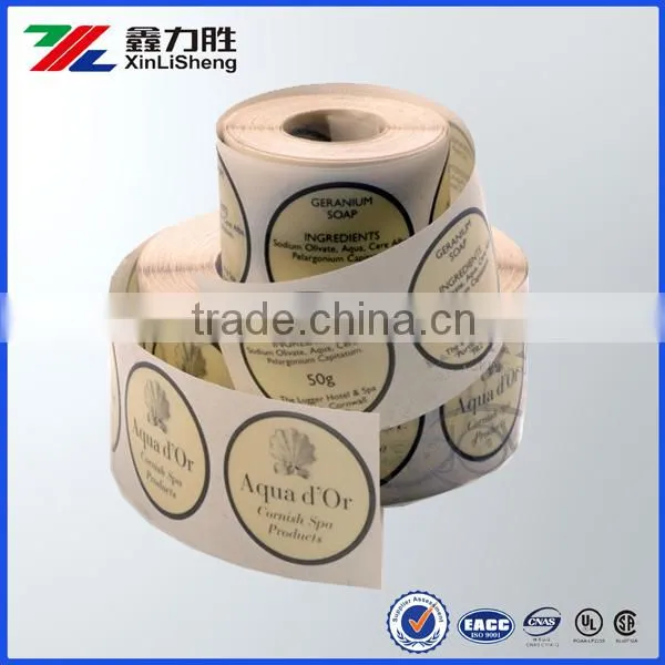 High quality unique shape waterproof PET label for beverage packing