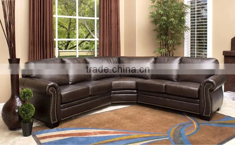 Fabric cover living room sofa set with metal nails XYN2054