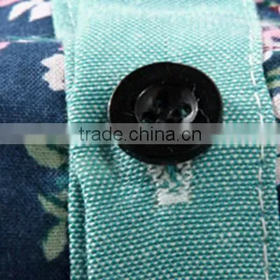 Short sleeve fancy design men shirt with floral printing