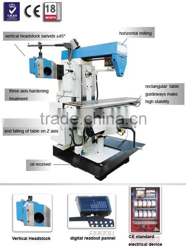 X6032A High Precision Auto Feed Universal Milling Machine
