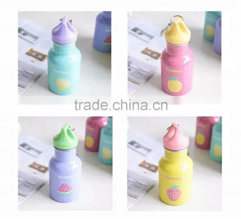 small size mini cartoon print aluminum water bottle