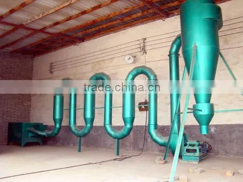 High speed hot air current wood sawdust dryer