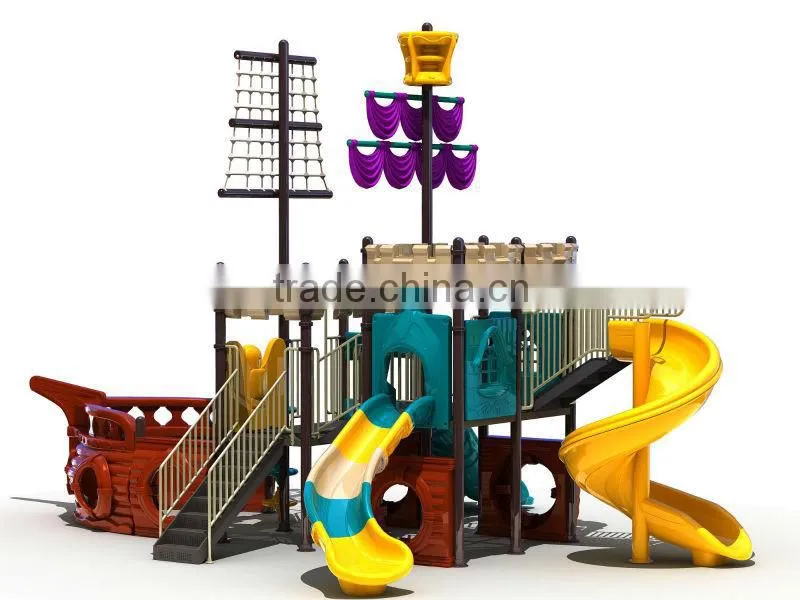 Pirate Ship commercial kids outdoor plastic playground equipment LE.HC.002