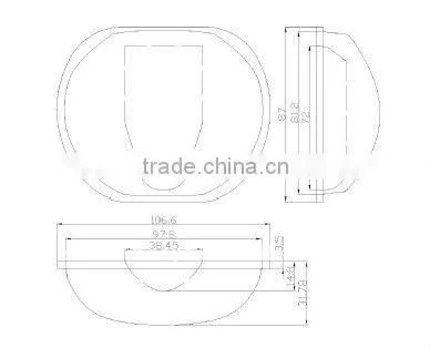 Led Plano Transparent 100w Glass Lens For Street Light