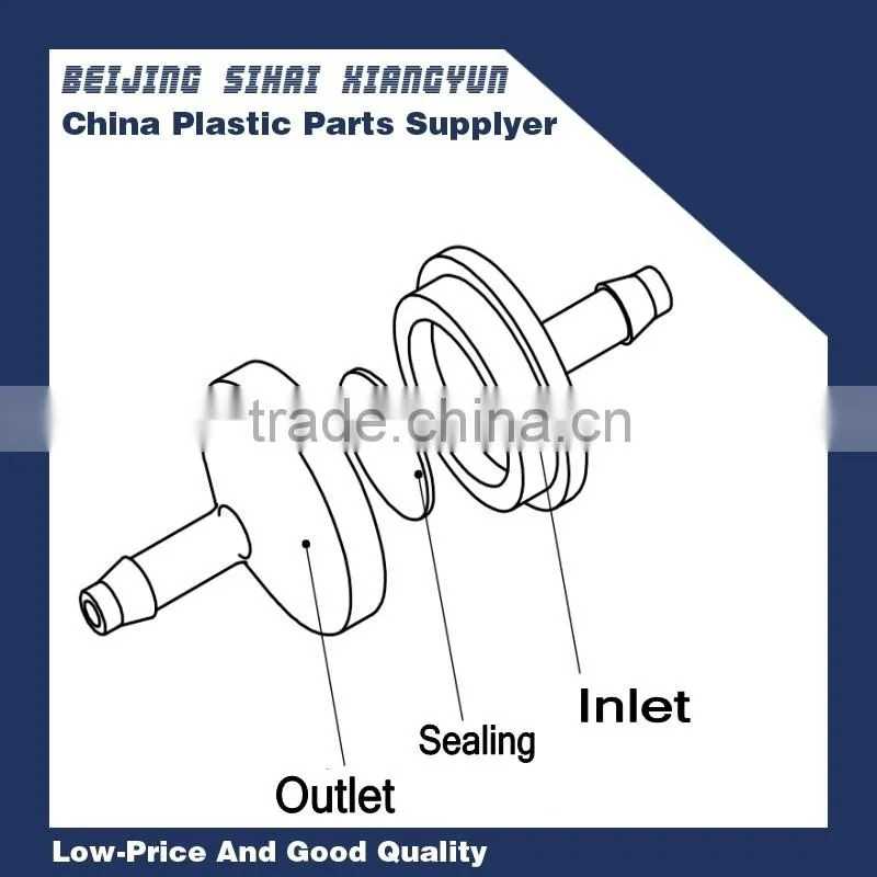 3/16" non-return Low pressure mini plastic check valves