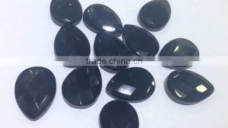 Wholesale cheap teardrop pear shaped black onyx beads,black onyx gem stone