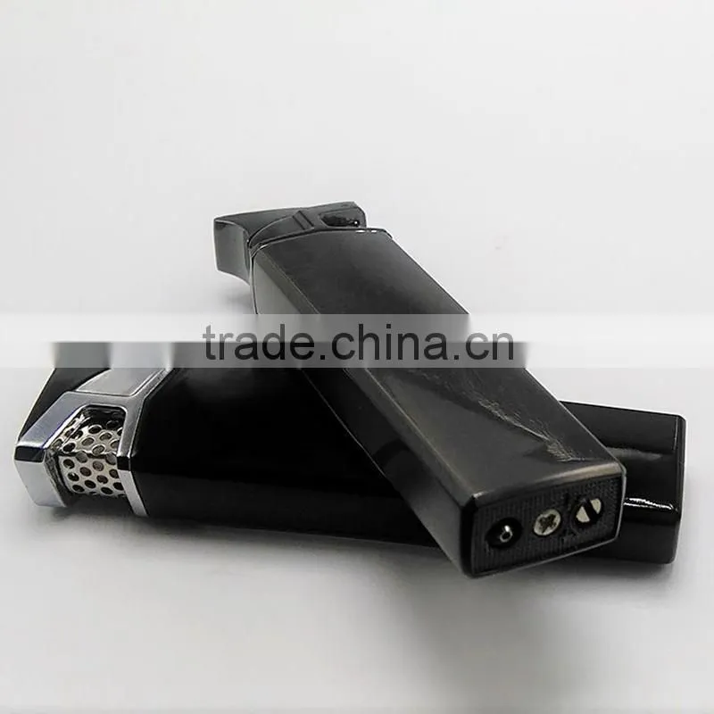 Euro style metal pulse match lighter logo refillable