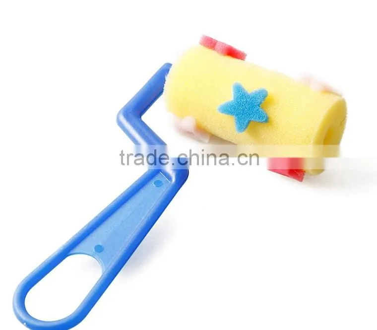 Cheap School Supplies Plastic Handle Spong Paint Roller For Kids Diy