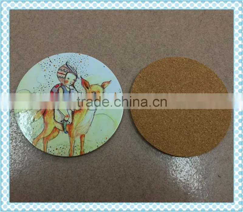 customer cork coaster; cork coaster; mdf coaster with cork bottom