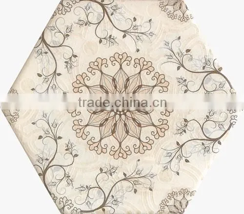hexagon ceramic tile 115*200*230mm 3D wall papers design /hexagon tiles /floor tiles