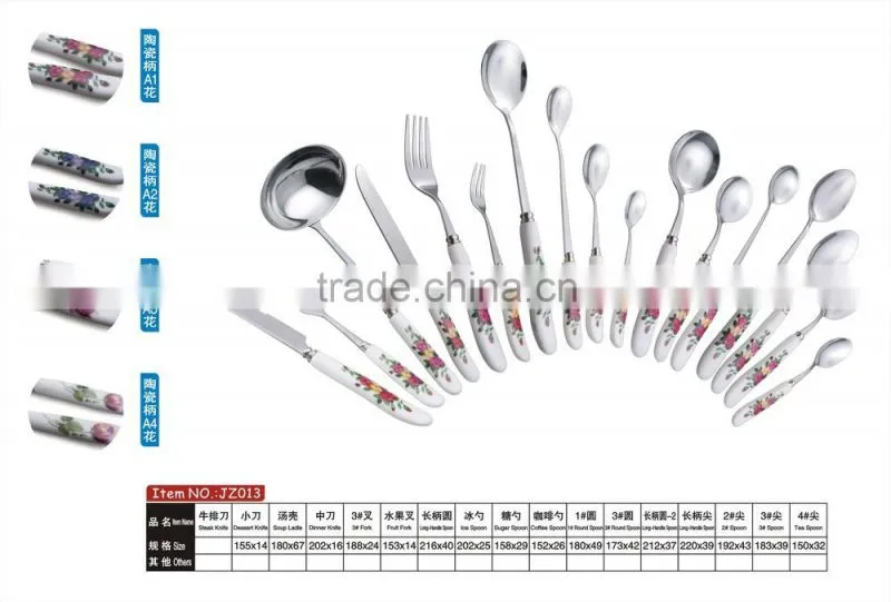 Stainless Steel cutlery with Rose Ceramic Handle