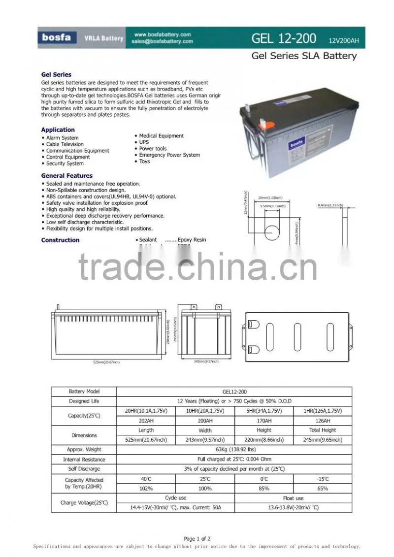 gel battery 12v 200ah deep cycle solar battery 12v 200ah solar battery