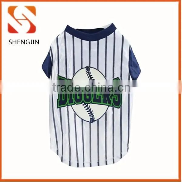 SJ-L6011 Tie print solid blue cotton dog vest pet shirts