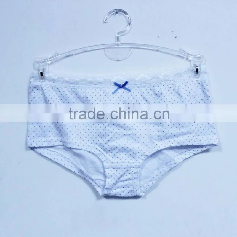 China children's underwear factory cute cotton girls panties with lace
