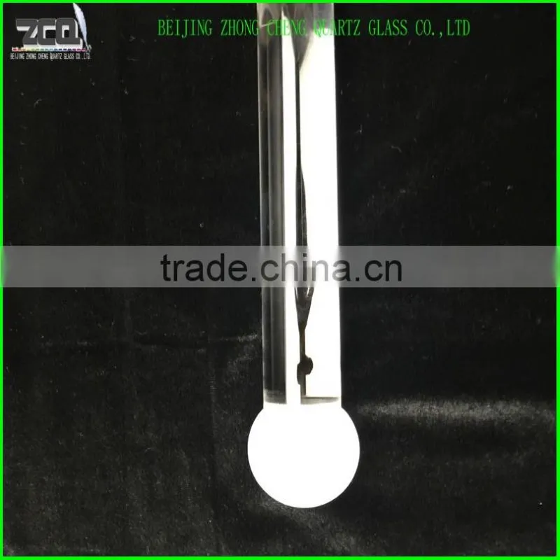 High Quality Crystal Quartz Glass Rod With A Fine Grind Ball Ending
