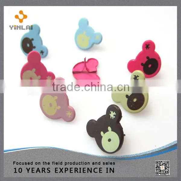 18mm metal bear shaped brad