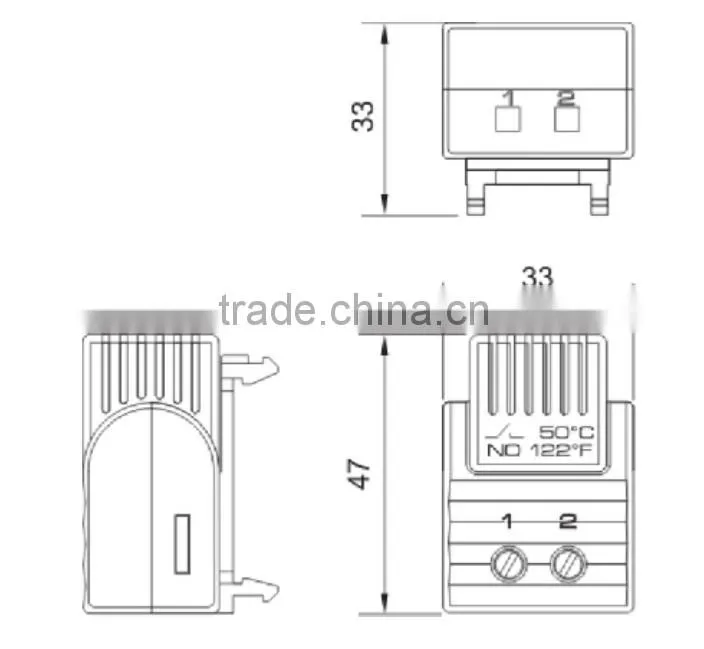 FTS 011 Normal Open Fixed Temperature Tamperproof Auto AC Thermostat with CE