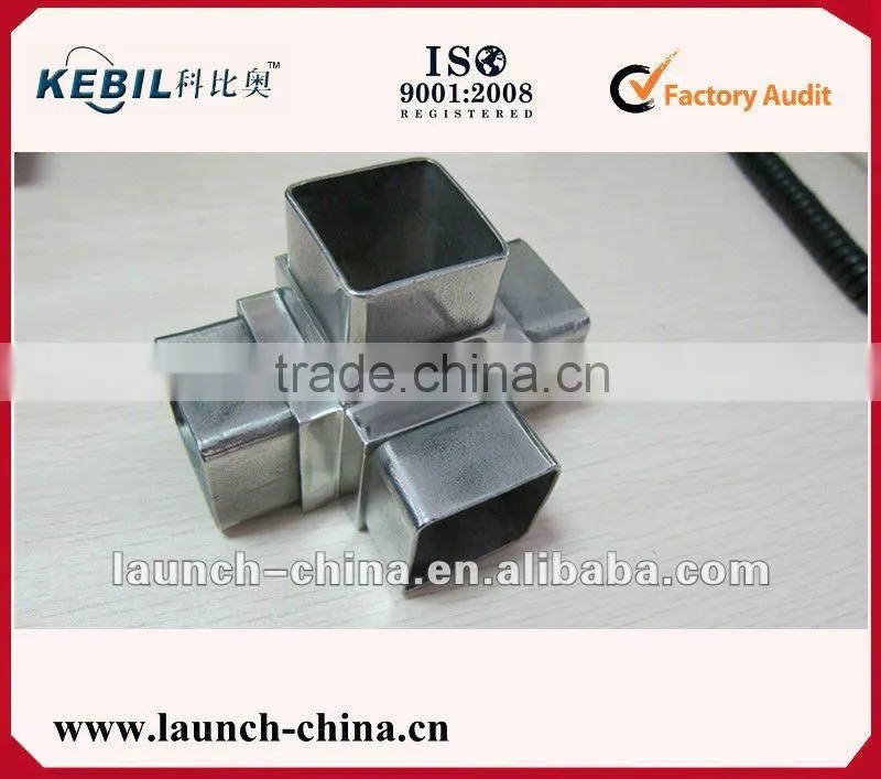 stainless steel 4 way square tube connector