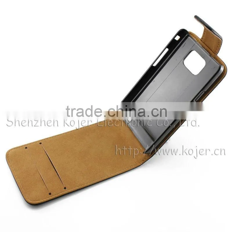 Leather Flip Mobile Phone Case for Samsung Galaxy S2(I9100)