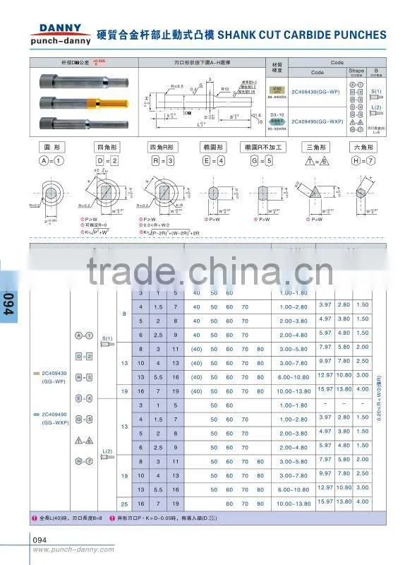 Mechanical parts Precision steel pilot punches