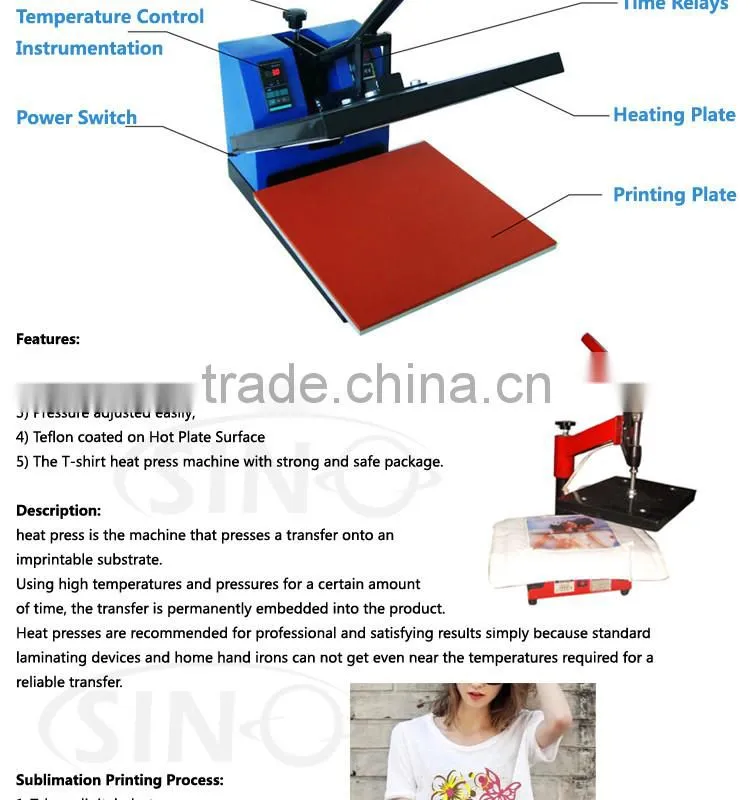 Hot Selling 380x380mm T Shirt Used Heat Press Machine