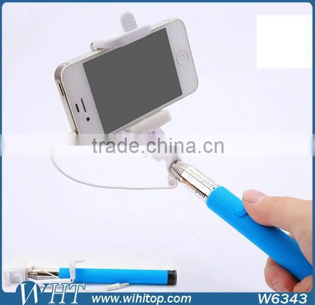 Wholesale Folding Wire Portable Selfie Stick for Smartphone