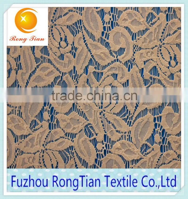 Noble French silky feel lace fabric for the dress