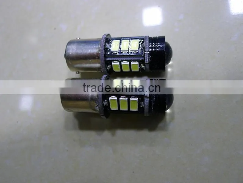 hotsale 12V led light T15 1157 7440 7443 3156 3 1156 Car LED light 5630 12SMD with Lens
