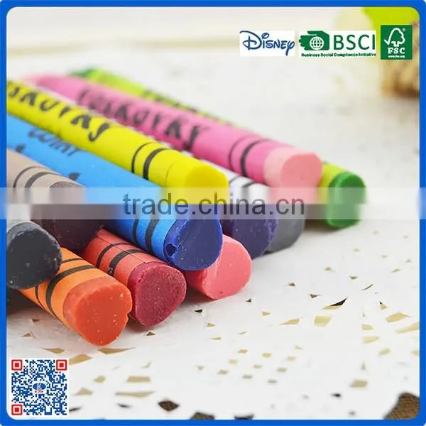 2016 Hot sale non-toxic 12 color crayon in paper box with customized LOGO