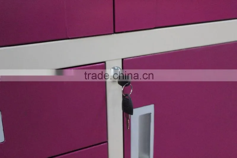 Steel three drawers and 5 doors home cabinet / bulk office furniture