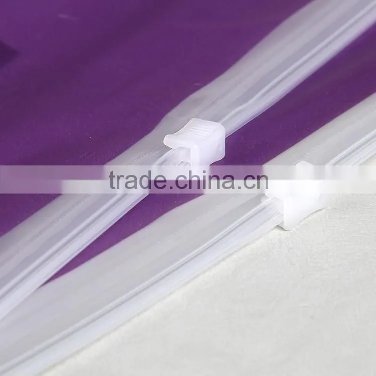 purple plastic bag with zip-lock for women underwear set