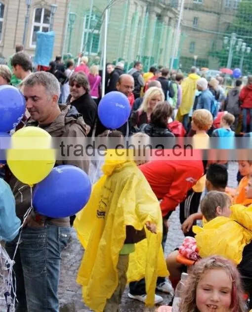 Promotional Plastic ball raincoat/rain poncho