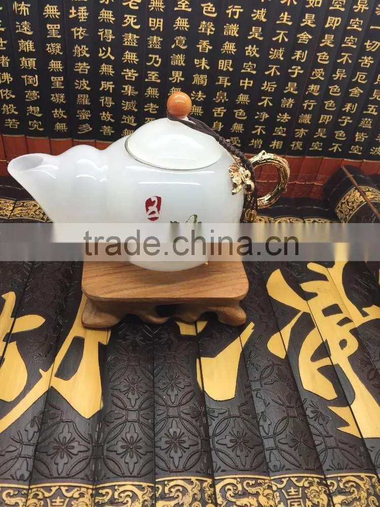 Bottle gourd teapot, White Glass Teapot
