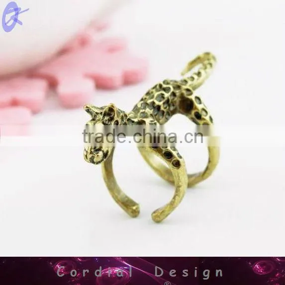 2013 New Products Jewelry Rings Fashion Cheetah Deaign Ring Jewelry For Girls