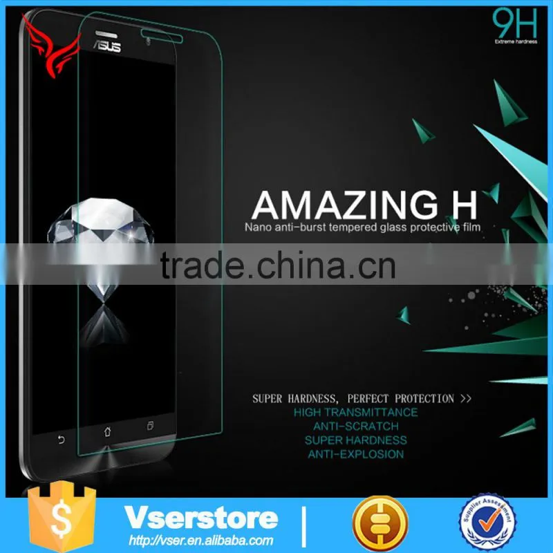 Factory supply smartphone accessories 9H 0.3mm 2.5D tempered glass screen protector for ASUS 2mini