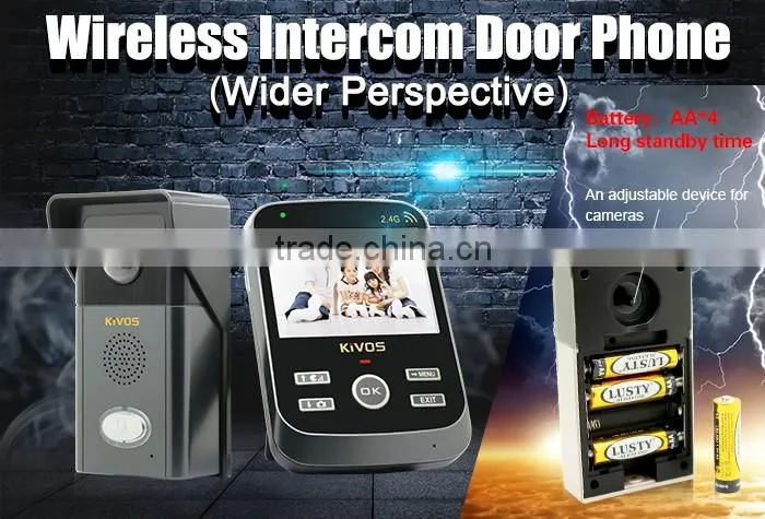 Store up to 120 photos kivos KDB303 wireless video door phone for apartment