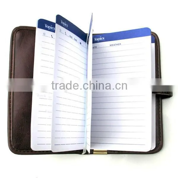 customize A4 / B5 / A5 / A6 Pu leather Notebook with elastic band / ribbon / PU Pocket