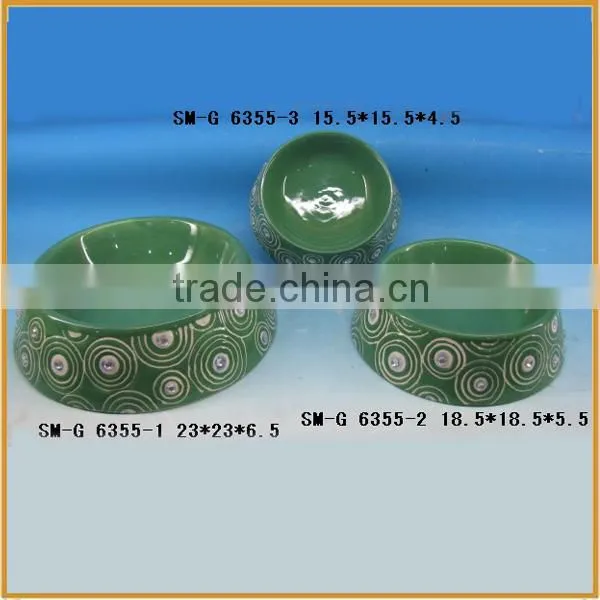 wholesale ceramic pet bowl bowl feeder for the pet