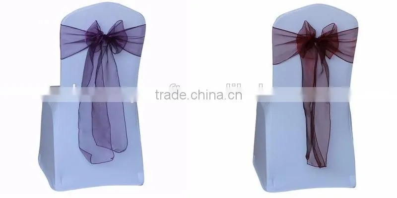 Colorful organza spandex chair sashes for wedding party hotel wholesale