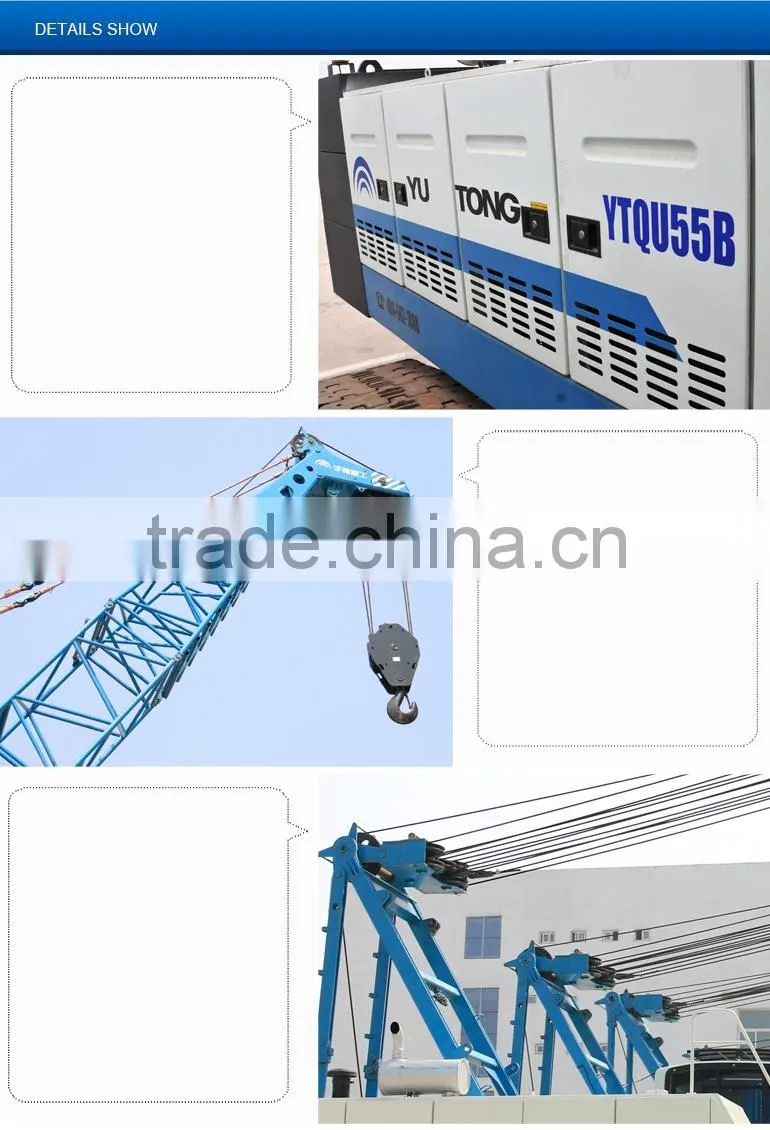 55t Hydraulic Crawler Crane produced by Yutong