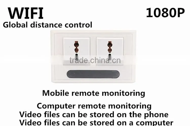 Real Power Socket Wifi Camera ,H.264 -1080P remote wireless hidden camera Wifi Socket